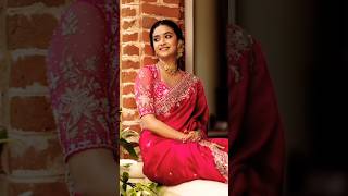 Saree keertysureshoffical yt love subscribe keerty sareelove pinksaree hdstatus [upl. by Janice671]