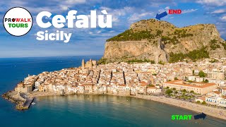 Cefalù Sicily Walking Tour  4K with Captions  Prowalk Tours [upl. by Airotnahs486]