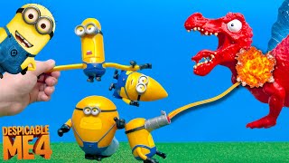 MINION ARMY ATTACKS Evil Dinosaur Battle [upl. by Orsola966]