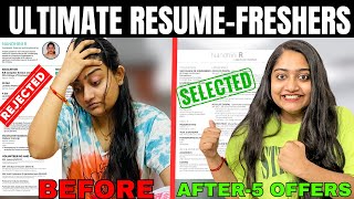 No skills Freshers RESUME🔥Make Incredible RESUME in 15Mins🔴Get Interview CALLS Instantly🤯 [upl. by Caughey]