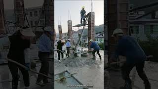 Column concreting process using a lifting mechanism [upl. by Alded731]