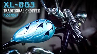 Harley Davidson XL 883 Traditional Chopper Reborn assembly [upl. by Polk958]