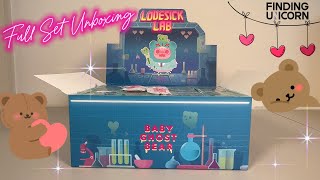 【FINDING UNICORN】SHINWOO Baby Ghost Bear 👻 🧸 LOVESICK LAB 💔❤️‍🩹🧪🧫 BLIND BOX FULL SET UNBOXING [upl. by Latimer254]