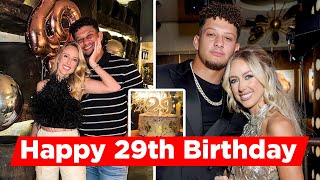 Patrick Mahomes Celebrates Pregnant Wife Brittanys 29th Birthday [upl. by Akcirret107]