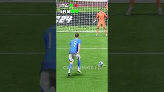 The Euro 2020 final penalties recreated in FC 24 football fifa fc24 euros [upl. by Hammad577]