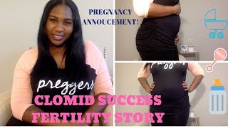 PREGNANT CLOMID SUCCESS  FERTILITY STORY [upl. by Ellehcrad520]