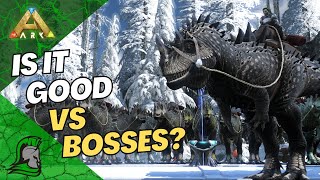 A new boss fighting dino Ceratosaurus vs Bosses  ARK Survival Evolved [upl. by Aierb]