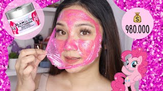 SUPERCUTE PINK GLITTER MASK StefTRY [upl. by Assilat]