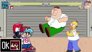 AN Mugen Request 2134 Boyfriend amp Ellie Rose VS Peter Griffin amp Homer Simpson [upl. by Veta554]