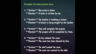 ActivePassive Voice with examples [upl. by Ahker]