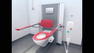 Pressalit SELECT Toilet lifter bathroom accessibility independent4life [upl. by Ronaele584]