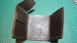 Making a walter mitty leather wallet  part 1 [upl. by Babbie]