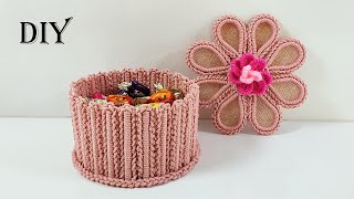 Newspaper and Macrame Crafts  DIY Basket Ideas [upl. by Bonnell832]