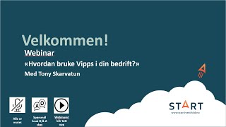 WEBINAR Hvordan bruke Vipps i din bedrift [upl. by Cleo]