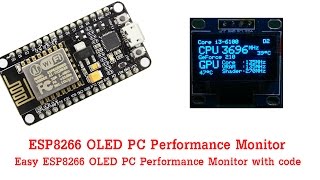 วิธีการทำพร้อมโค๊ด OLED PC Performance Monitor ESP8266 Nodemcu with code [upl. by Sicular]