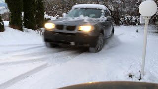 BMW X3 E83 30d Driving a 20 Slope Up and Down in Snow [upl. by Hannaoj]