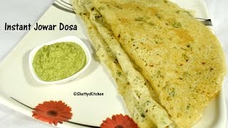 Instant jowar dosa recipe  Jowar dosa recipe [upl. by Negris557]