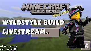 Wyldstyle Pixel Art Build Livestream in Minecraft Pocket Edition  The Lego Movie [upl. by Marlon]