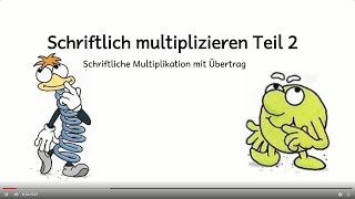 Mathe Klasse 4  Schriftliche Multiplikation Teil 2 [upl. by Niamrej]