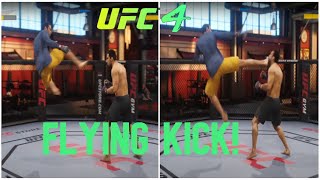 FLYING SIDE KICK TUTORIAL  UFC4 [upl. by Ahsiatal]