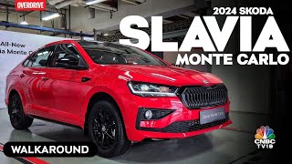 2024 Skoda Slavia Monte Carlo Walkaround  MidSpec Sportline Trim Introduced  Overdrive  N18V [upl. by Querida84]