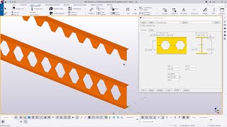 Development and Cutting Details for 356 x 171 UBCastellated Beam [upl. by Boice874]