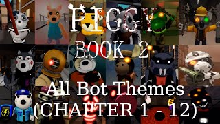 Roblox  Piggy Book 2 All Bot Themes [upl. by Anigriv]