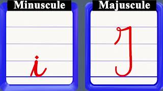 écriture de lalphabet français i majuscule et minuscule en cursive [upl. by Dempstor]