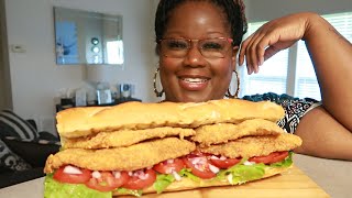 NEW ORLEANS STYLE CATFISH PO BOY ASMR COOKING SOUNDS [upl. by Enel]