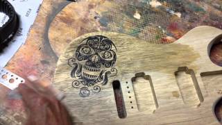 How To Inlay A Design Into A Guitar Body [upl. by Jud353]