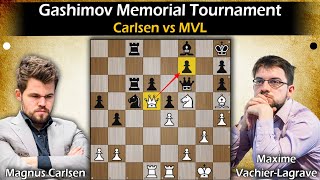 Carlsen vs Maxime VachierLagrave  Gashimov Memorial 2015 [upl. by Meagher]