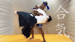 Muay Thai fighter throws Aikido master【Aikido vs Muay Thai】 [upl. by Ahtibat]