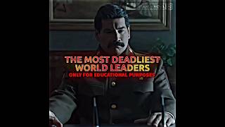 The Most Deadliest world leaders ☠️  Leaders that klled the most people  edit historyedit [upl. by Ecaj391]