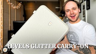 LEVEL8 White Glitter 20quot CarryOn Review amp Walk Through  The BEST Affordable CarryOn Luggage [upl. by Eixor]