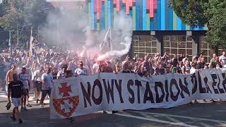 Przemarsz Olimpia Elbląg Zagłębie Sosnowiec Legia Warszawa 07092024 [upl. by Jempty]