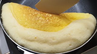 Soft and fluffy souffle omelette made with two eggs [upl. by Odarbil457]