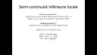 Espaces topologiques partie 162  Semi continuité inférieure locale [upl. by Lucina]