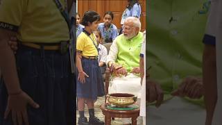 PM Modis adorable conversation with school girls on Raksha Bandhan shorts [upl. by Chitkara]