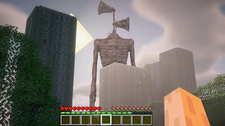 SIREN HEAD IS CHASING US IN MINECRAFT CITY [upl. by Oznarol316]