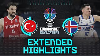 Türkiye 🇹🇷 vs Iceland 🇮🇸  Extended Highlights  FIBA EuroBasket 2025 Qualifiers [upl. by Stretch]