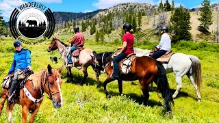 CAMPING WITH HORSES IN THE WYOMING MOUNTAINSBitterroot Ranch Cow Camp [upl. by Aicatan]