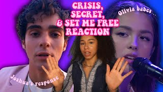 Miss Olivia babes were in trouble 🙃 CRISIS SECRET amp SET ME FREE JOSHUA BASSETT REACTION 😳😳 [upl. by Keslie811]