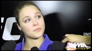 Ronda Rousey media scrum in Rio de Janeiro [upl. by Ahseel]