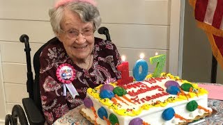 Tampa resident Frances Brassey celebrates 107th birthday [upl. by Anayaran]