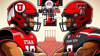 NCAA Football 06  10 Utah vs 24 Texas Tech  Season 2 Week 6 BIG 12 Showdown [upl. by Nwad]