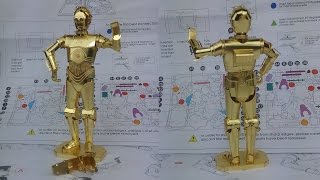 Metal Earth Build  C3PO  Star Wars [upl. by Hadeehuat]