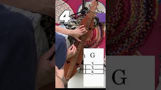 Dulcimer L shaped chords in D scale tutorial [upl. by Eitsrik468]