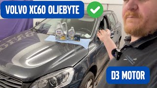 Oljebyte Volvo XC60 D3 2008  2018 [upl. by Llebiram]