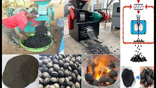 Coal Coke Dust Briquette Machine Charcoal Briquette Making Machine Price [upl. by Reube]