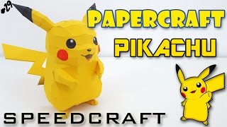 Papercraft  Pikachu  Le SpeedCraft de la réalisation [upl. by Malissia]